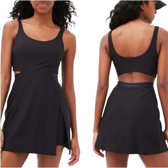 Outdoor Voices Court Cutout Tennis Dress Sleeveless Built In Shorts Mini Dress - Picture 1 of 11